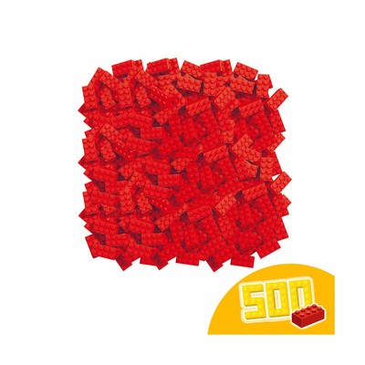 Simba Blox 500 Rote 8er Steine lose Bausteine Bauklötze Spielzeug 500 Stück Rot
