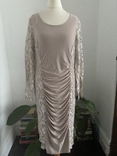 Women’s Styled By Beige Body Con Rouched Lace Party Dress - 14 - NWOT