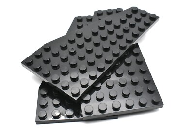 TCM BRICKS Black Wedge Plate 6x12 Left X3 Compatible Parts & Pieces