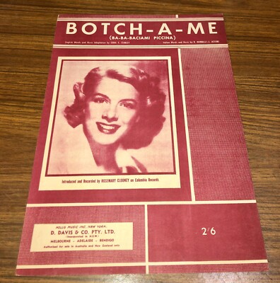 Vintage 1952  BOTCH-A-ME (BA-BA-BACIAMI PICCINA)  recorded by Rosemary Clooney