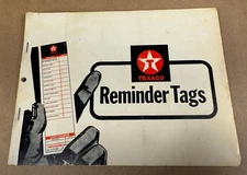 Vintage TEXACO Reminder Tags Booklet - Oil Change Filters Tires - New Old Stock