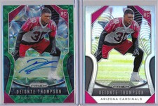 DEIONTE THOMPSON - 2019 2pc Prizm Silver AUTO & Green Scope AUTO /75 - Cardinals