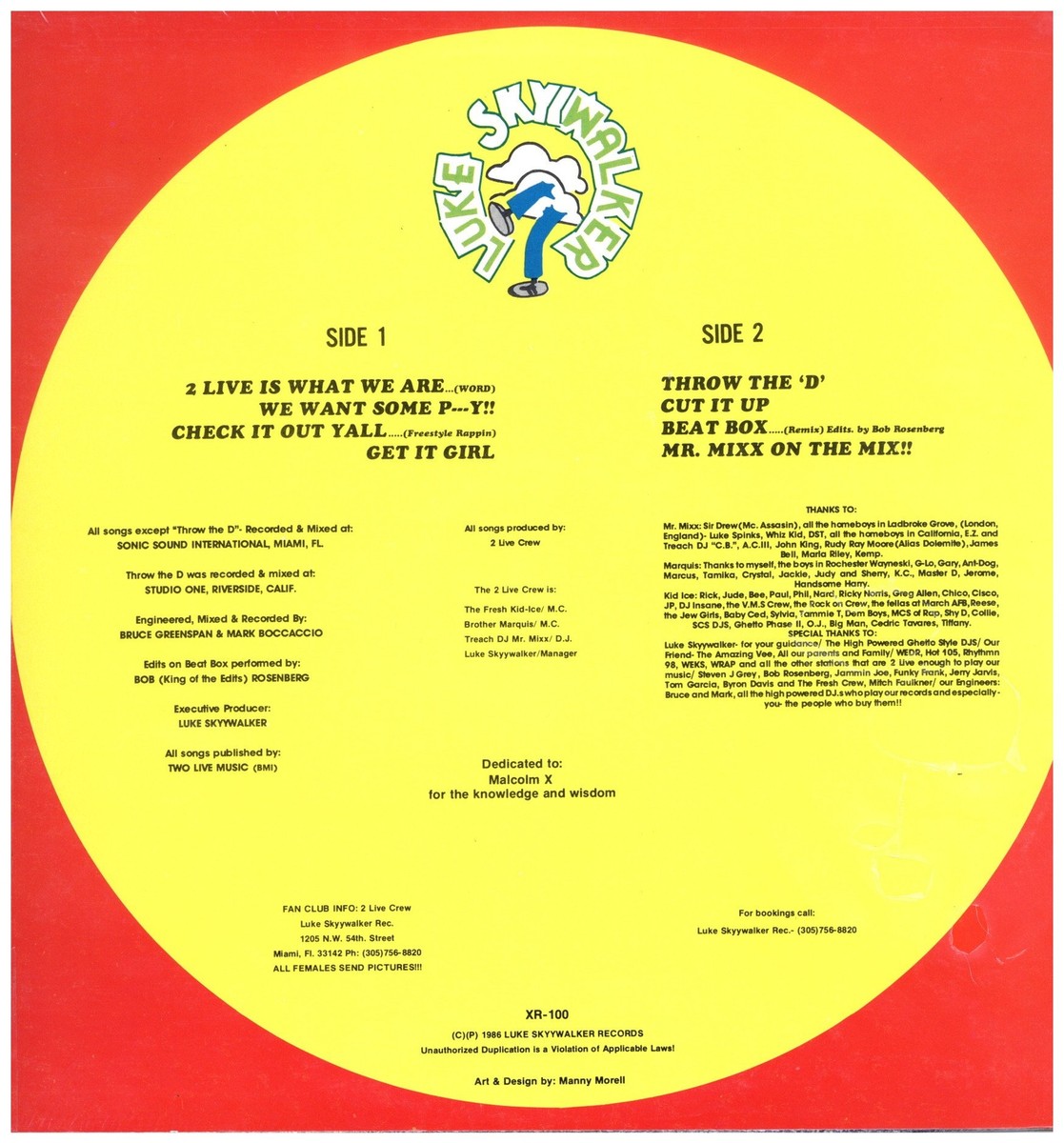 2 Live Crew, The - 2 Live Is What We Are '86 LP US ORG!EX+/