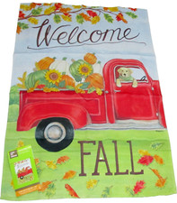 FALL FLAG 28" x 40" WELCOME FALL/PUMPKIN HARVEST by Rain or Shine FLIP FLAG