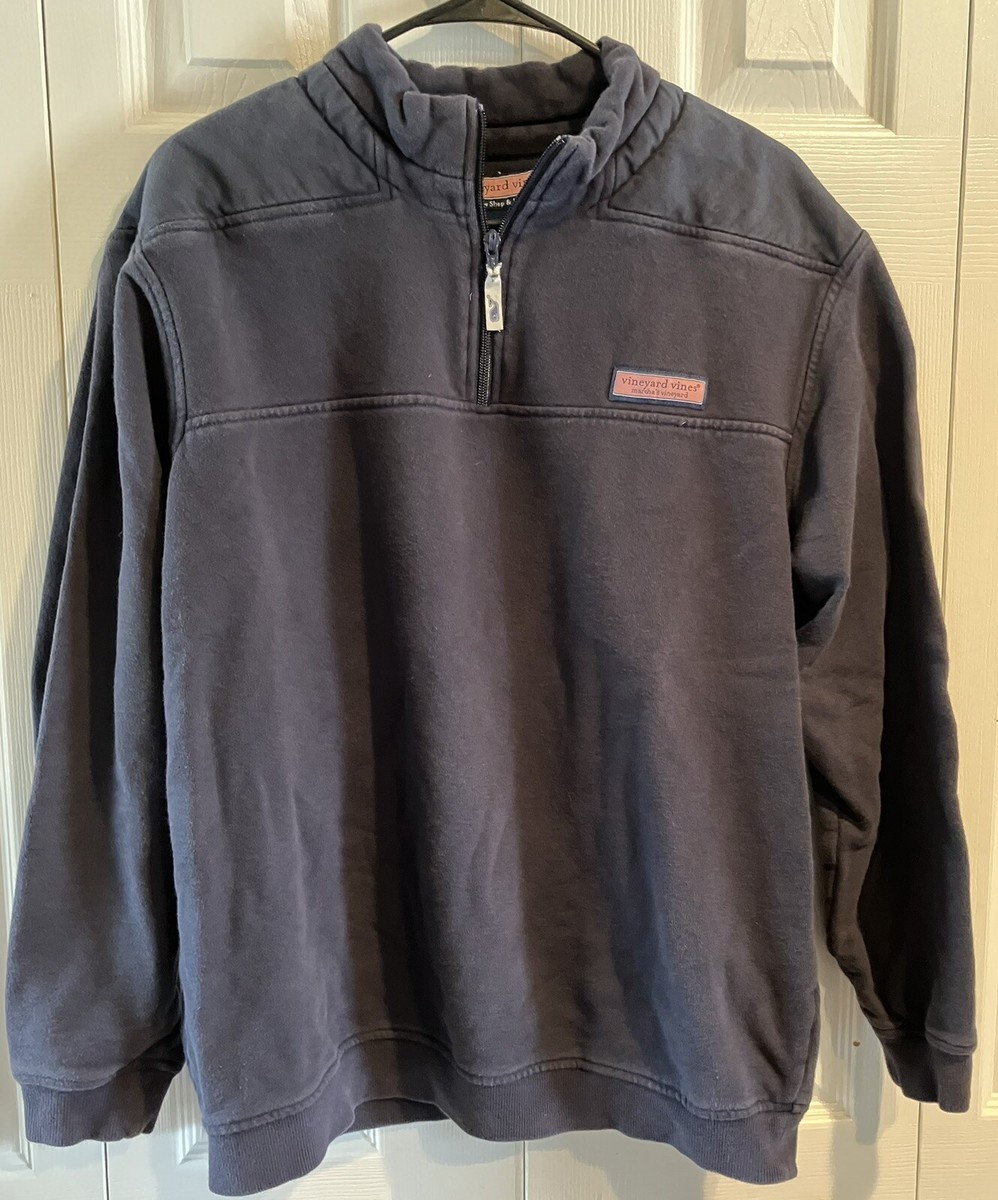 Vineyard Vines Sweat Shirt Womens L Navy Blue Pullover Quarter Zip