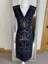 Alexander McQueen by Sarah Burton 2020 Midi Gold & Black Dress IT 40, US 4