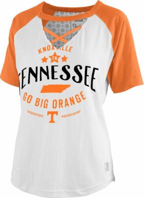 Pressbox Tennessee '' Abbie '' Kurzärmelig Criss-Cross Chocker T-Shirt