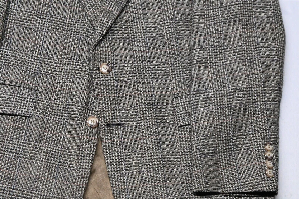 Blazer Abrigo Deportivo Chaqueta De Colección Oakton 42R Marrón Glenn Cuadros Tweed Suave Para Hombres Foto 3 de 4