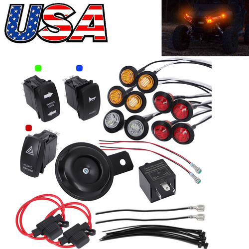 Street Legal Turn Signal Light Horn Kit For Honda Pioneer 500 700 1000