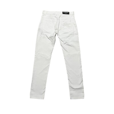 New Balmain White Distressed Skinny Jeans Men's Size 30 MSRP: $950