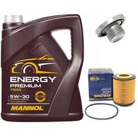 MotoröL Set 5W-30 5 Liter + ÖLfilter + Schraube FüR Opel Vectra C Saab 9-3 1.8