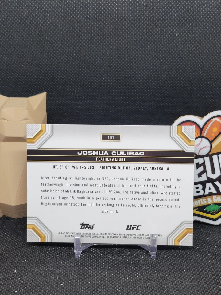 Joshua Culibao 2024 Topps Chrome UFC #101 Refractor Card (CBR) - Image 2 of 2