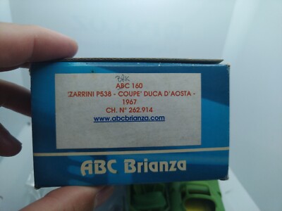 ABC Brianza 1/43 Kit Resin Bizzarini P. 538 CH 262.914 Coupe Duca D'Aosta. 