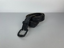 VTG 1970's MEXICAN BELT BLACKLEATHER BELT MEXICO 42
