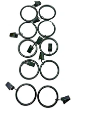 38mm I.D. Curtain Rings Clips Heavy-Duty Rustproof Drapery Curtain Clip 10pk