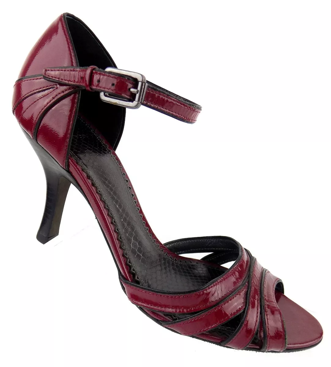 Burgundy hotsell sandal heels