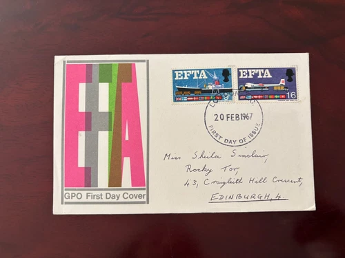 United Kingdom 1967 - EFTA FDC with stamp set London