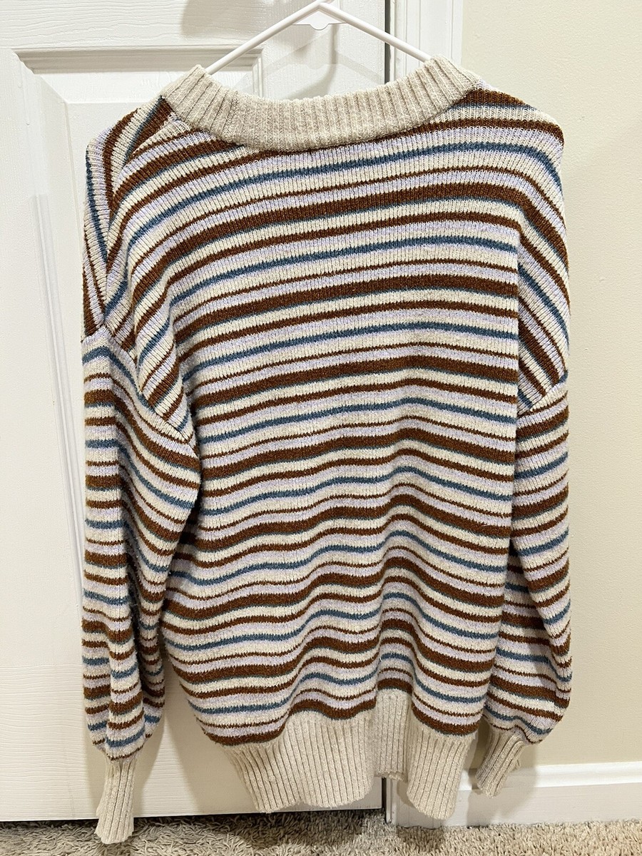 Arizona Juniors Womens Crew Neck Long Sleeve Striped Pullover Sweater XS |  eBay