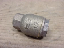 NIBCO 1/2" NPT Threaded Brass Bronze Check Valve Teflon Disc 250 cwp Water Pipe