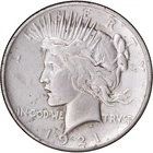 1921 $1 Peace Silver Dollar ~ AU Details