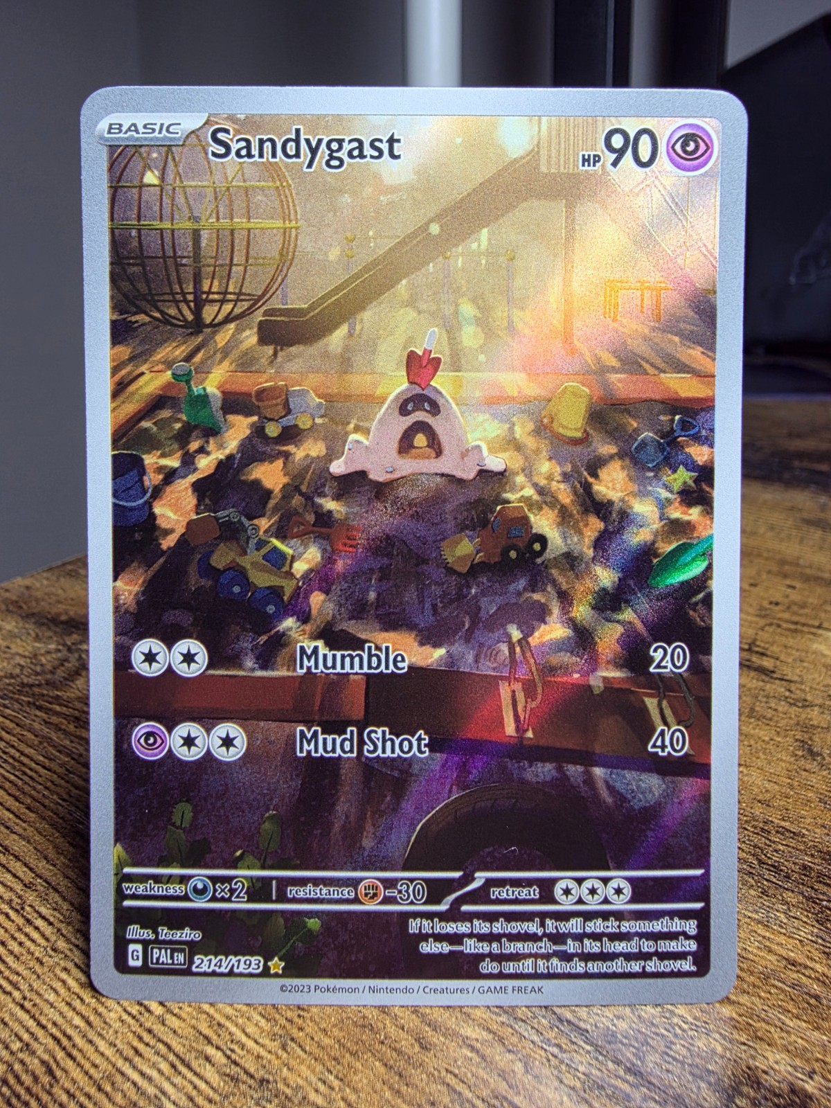 2023 Pokemon Paldea Evolved Sandygast 214/193 NM