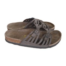 Sandalias Birkenstock Granada Tabaco Cuero Marrón Plantilla Suave 40 Talla 9 Confort