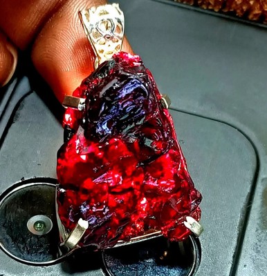 GIE Certified 95.6 Ct Natural PAINITE 925 Solid Silver Pendant LOOSE Gemstone