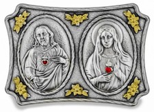 Sacred Heart of Jesus and Immaculate Heart of Mary Desktop Plaque
