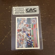LIVAN HERNANDEZ MARLINS GENUINE AUTHENTIC AUTOGRAPHED BASEBALL CARD CAS COA