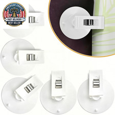 6 Packs Shower Curtain Clips with Suction Cup to Keep Liner Closed to Wall and P