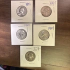 Lot of 5 Silver Washington Quarters 90% Junk Silver Pre-1965 US Coins 1937–1964
