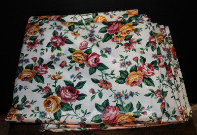 Longaberger Lined Rod Pocket Curtain Panals Lot of 2 Garden Splendor 85x46''