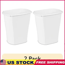 Plastic Trash Can 3 Gallon Open Top Wastebasket Home Office Bathroom Kitchen Use