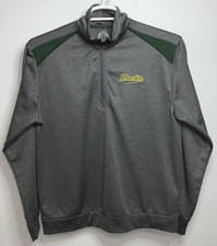 University Of Oregon Men's 1/3 Zip Pullover Sweatshirt Medium Gray