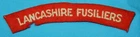 WW2 LANCASHIRE FUSILIERS BRITISH MILITARY SHOULDER TITLE PATCH CLOTH BADGE