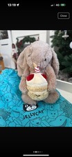 Jellycat Bashful Beige Birthday Bunny - RARE - BNWT 