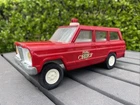 Vintage 1968 Tonka Mini Fire Chief Jeep Wagoneer 9" Pressed Steel