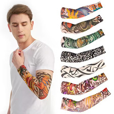 6 PCS Tattoo Sleeve for Men Women Anti-Sunburn Sleeve Elastic Outdoor UV protect