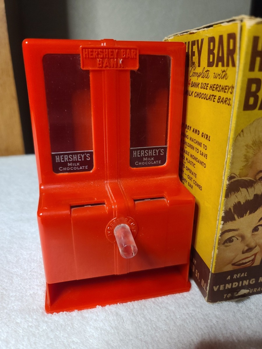 Vintage Early 1950's Hershey Candy Bar Vending Machine Bank With