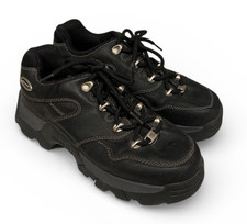 VTG Women's Skechers Jammers Y2K Black Leather Chunky Platform Lug Sole Shoes 10