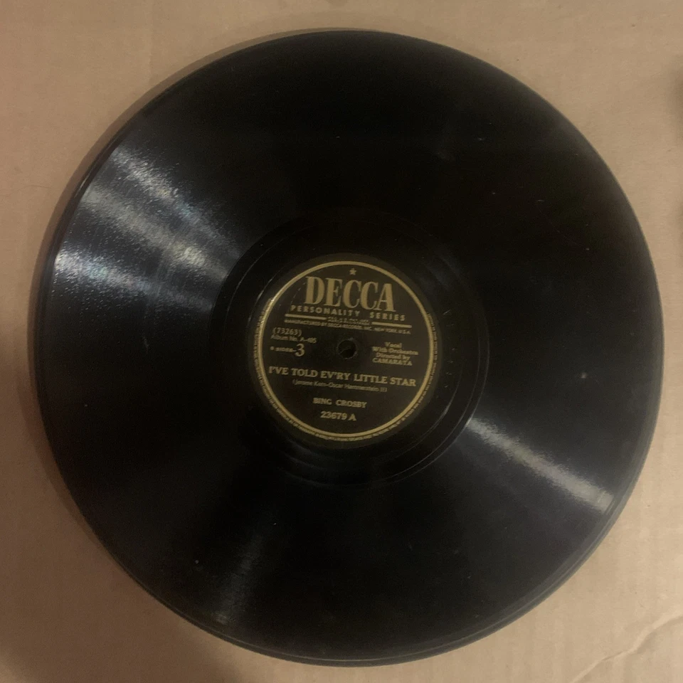 Bing Crosby, 78 rpm Album(4), V+, Songs By Jerome Kern, Decca A-485 - Image 4 of 4