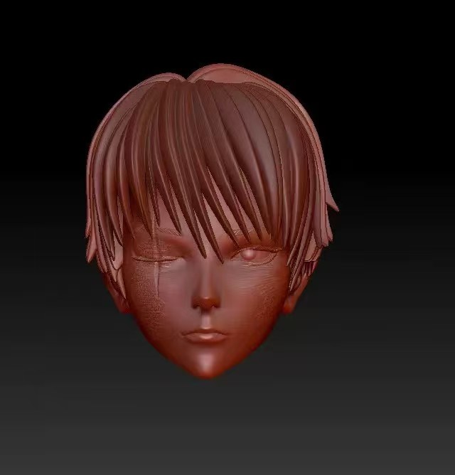 Unpainted 1/12 maki zenin Man Head Sculpt Model For 6" Notaman Romankey Figure
