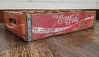 Coca-Cola Vintage Red Wooden/White 24Bottle Soda Carrier Crate Box