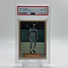 1982 Fleer Cal Ripken #176 (RC) Rookie Card Baltimore Orioles PSA 8 NM-MT. rookie card picture