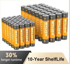 AA  AAA Alkaline High-Performance Batteries, 1.5 Volt, 10-Year Shelf Life