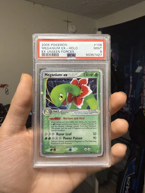 Pokemon Meganium ex 106/115 EX Unseen Forces Holo Ultra Rare English PSA 9 🌀
