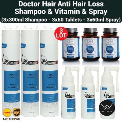 Doctor Hair Anti Hair Loss Set (Shampoo + Hair Vitamin + Spray ) - 3LOT