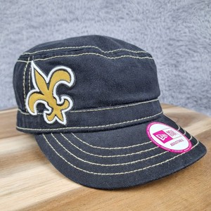 New Orleans Saints Hat Cap Black One Size Fleur de Lis Women's Adjustable Cadet