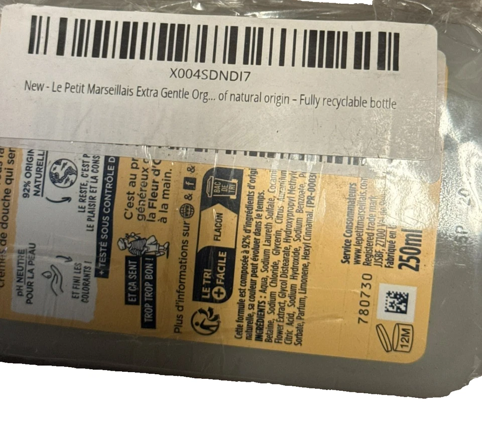 2 PACK Le Petit Marseillais Orange Blossom Shower Cream 250ml Each NEW - Image 2 of 2