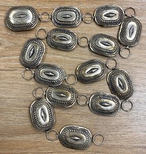 Sterling Silver Navajo Tribal Pawn 925 Signed WM 39 Inch Belt